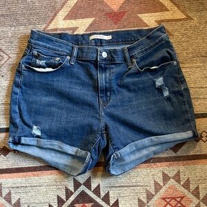 Levi's Dark Blue Jean Shorts